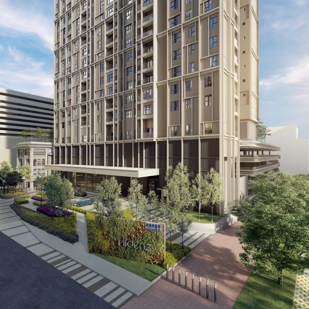 Artist impression of The Aldenz @ Central Park Damansara — landscaped grounds