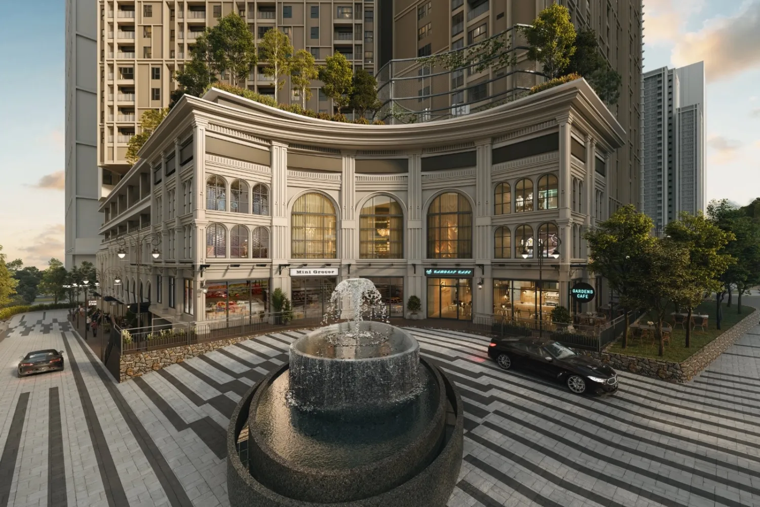 Artist impression of The Aldenz @ Central Park Damansara — facade detail