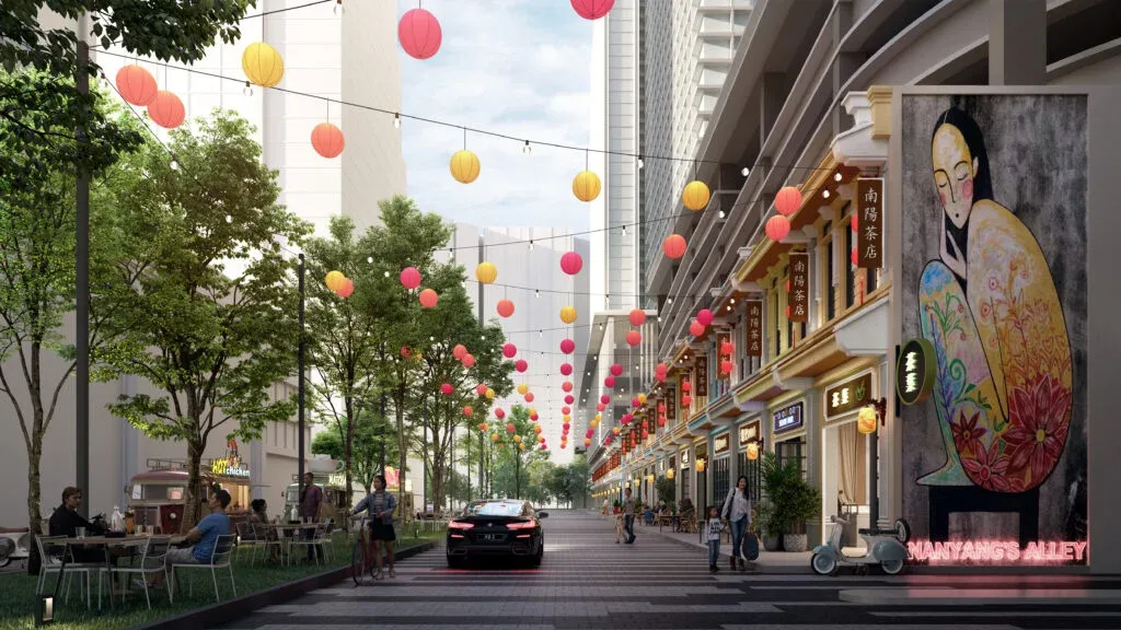 Artist impression of the lifestyle retail at The Aldenz