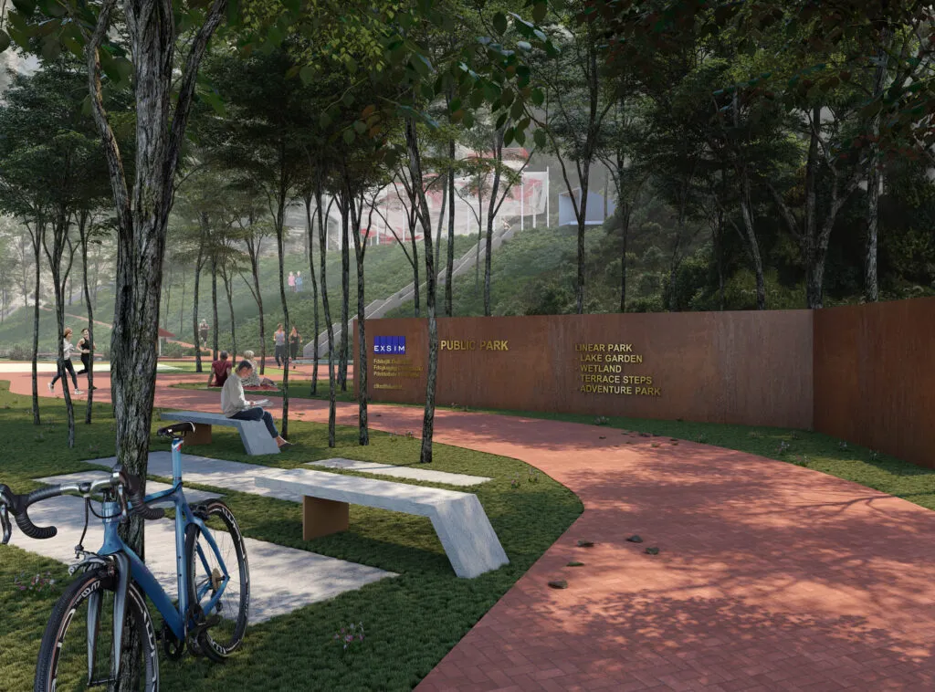 Artist impression of the entrance statement at Central Park Damansara