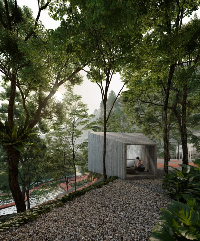 Artist impression of the lookout pavilion at Central Park Damansara