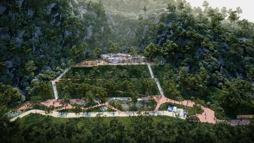 Artist impression of the 10-acre public leisure park at Central Park Damansara