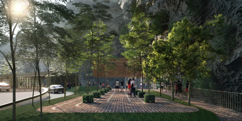 Artist impression of the retail piazza at Central Park Damansara